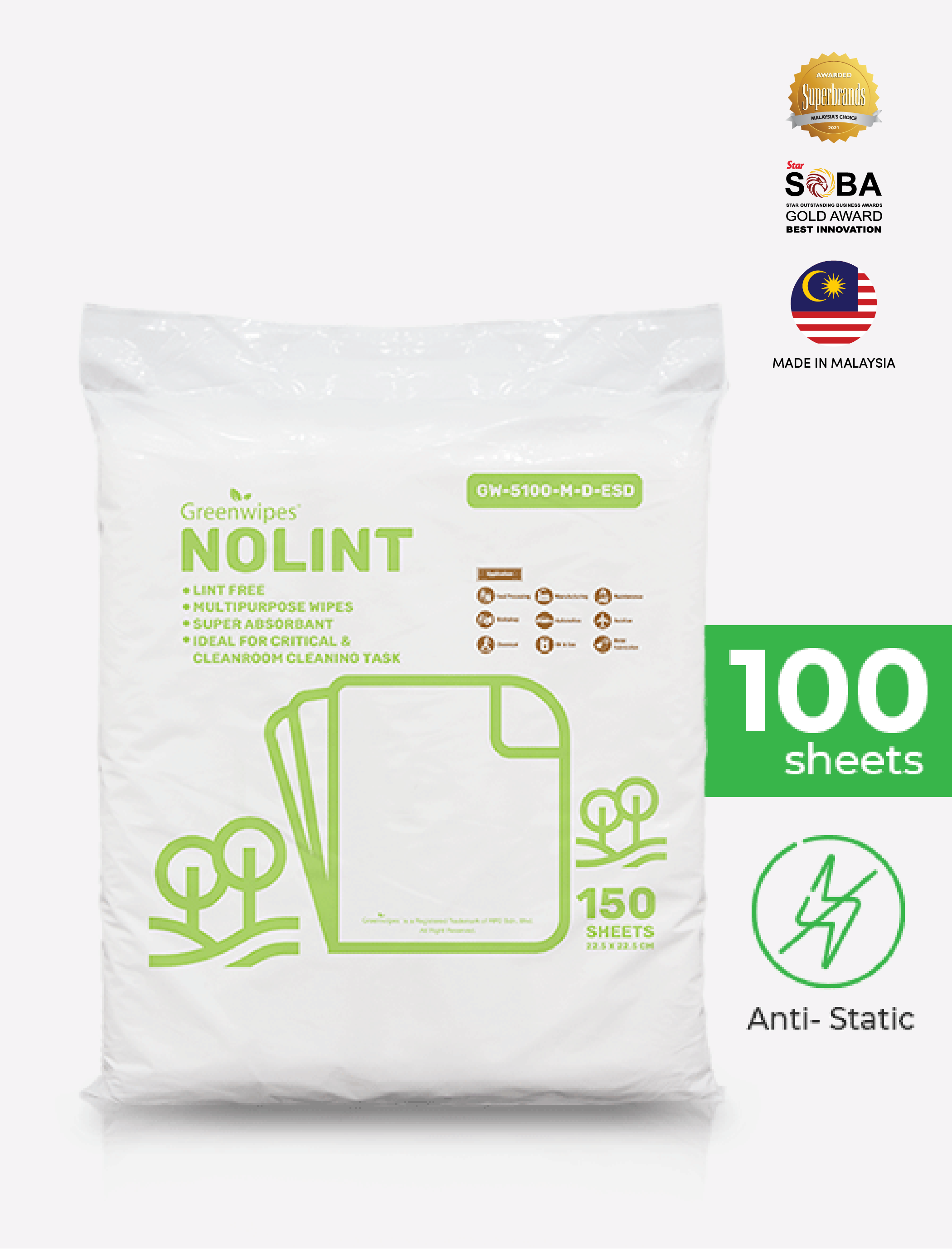 Greenwipes® GW‑5100 Lint Free - Image 3